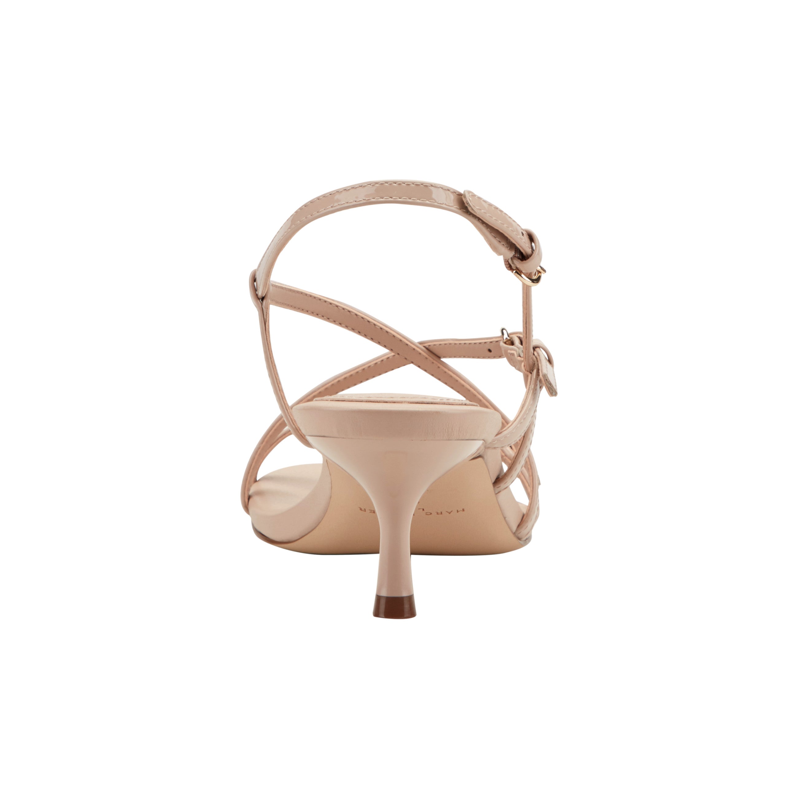 Nylah Leather Strappy Sandal - Natural Patent Leather / Marc Fisher US