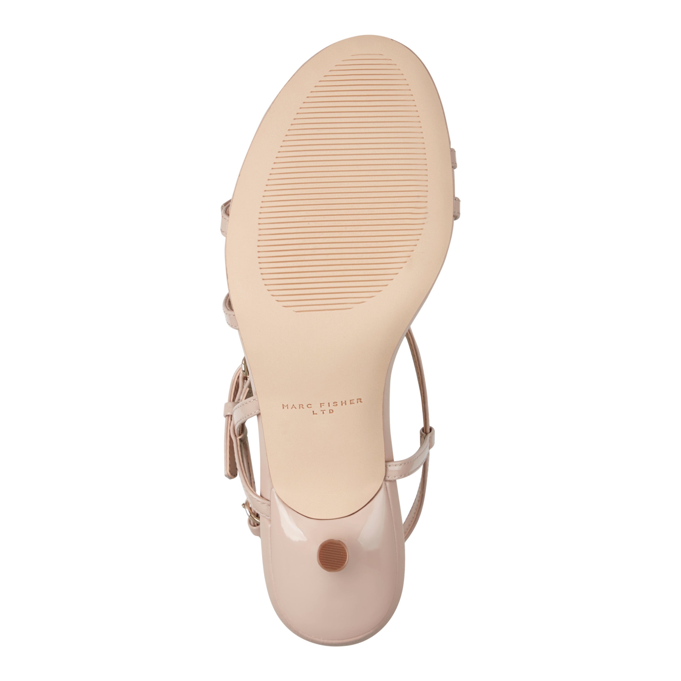 Nylah Leather Strappy Sandal - Natural Patent Leather / Marc Fisher US