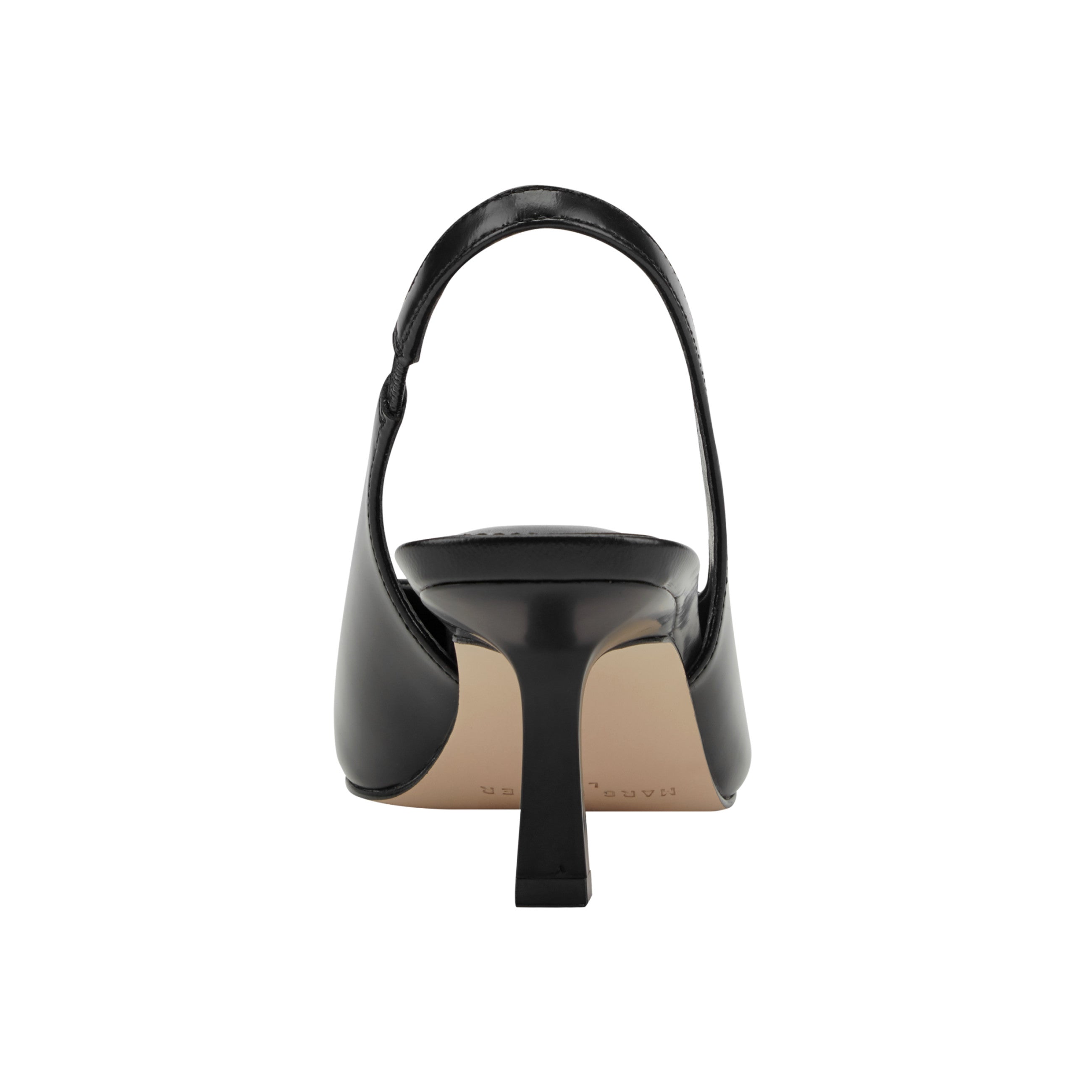 Gretel Leather Bow Slingback Pump - Black Leather / Marc Fisher On Sale