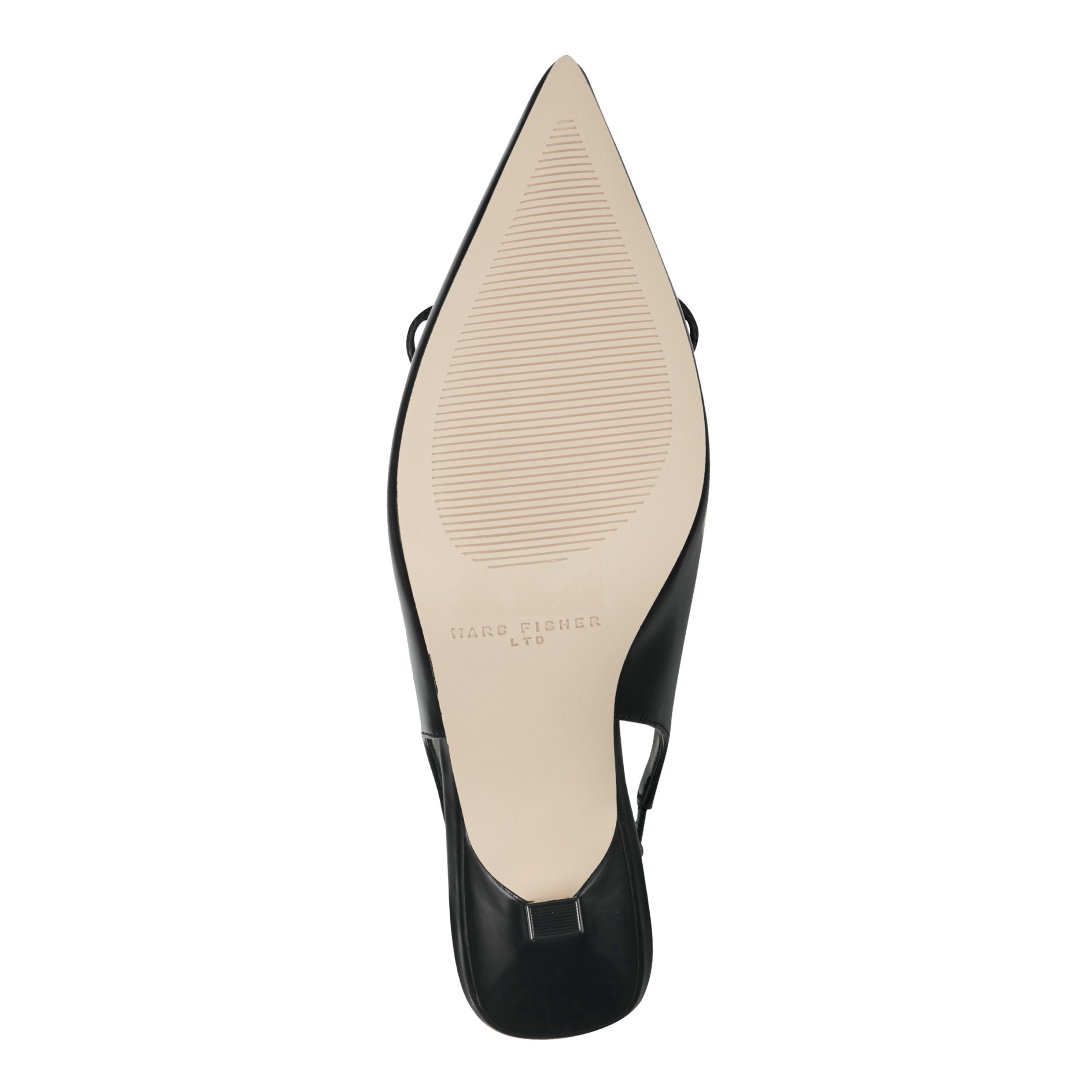 Gretel Leather Bow Slingback Pump - Black Leather / Marc Fisher On Sale