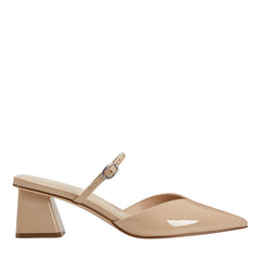 Lakey Heeled Mule - Light Natural Patent / Marc Fisher Discount