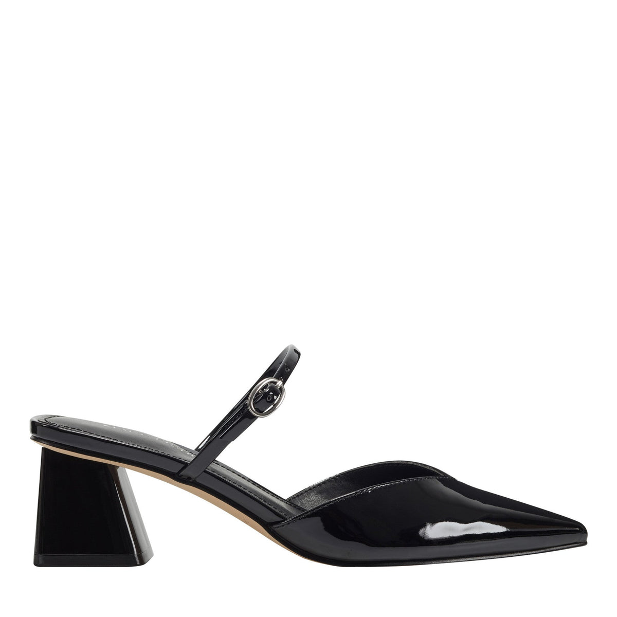Lakey Heeled Mule - Black Patent / Marc Fisher Online