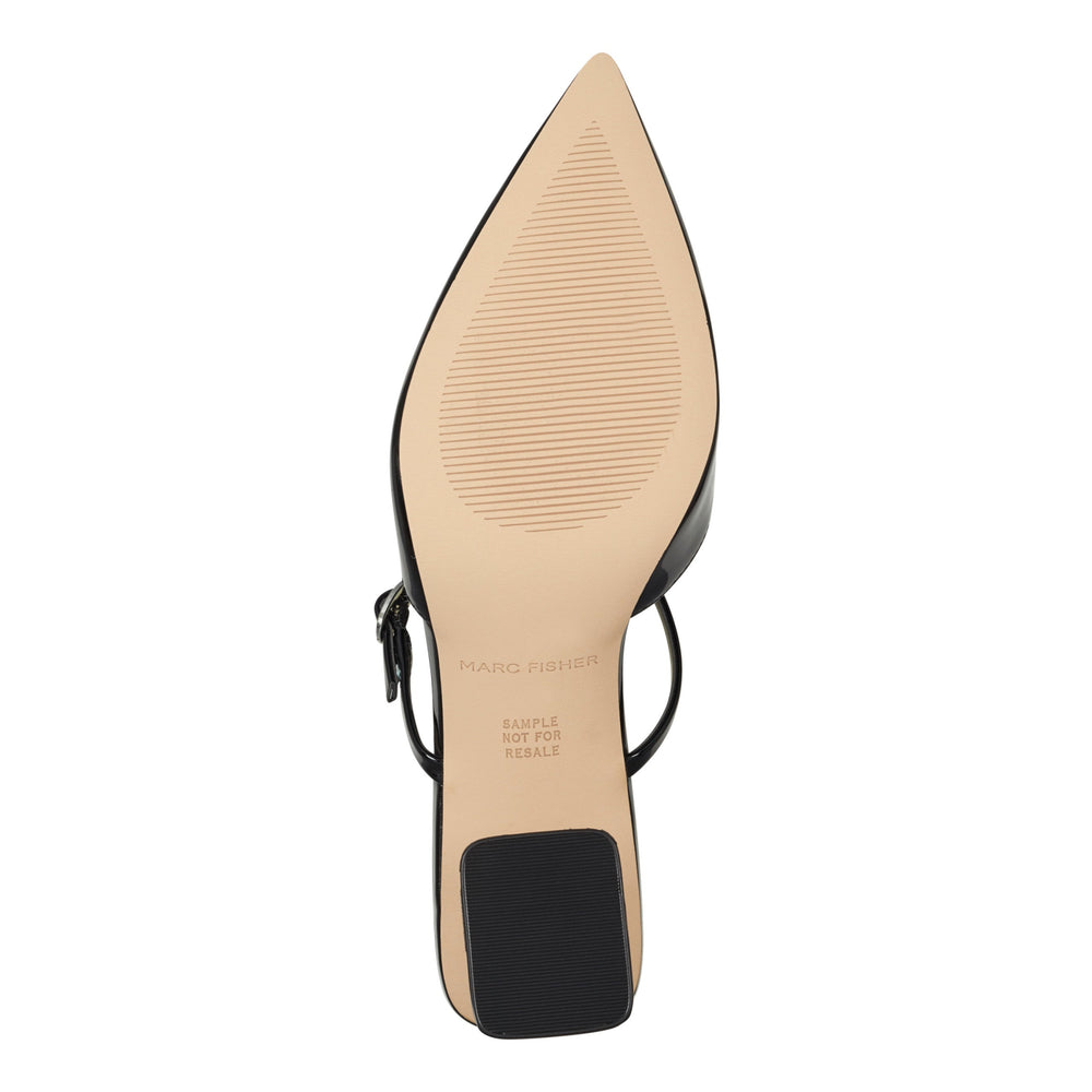 Lakey Heeled Mule - Black Patent / Marc Fisher Online