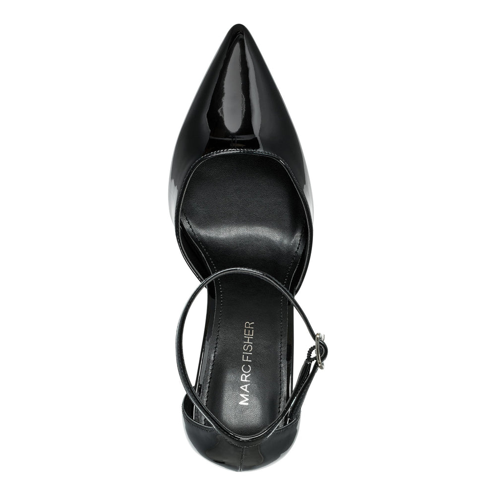 Demeter Ankle Strap Pump - Black Patent / Marc Fisher Outlet