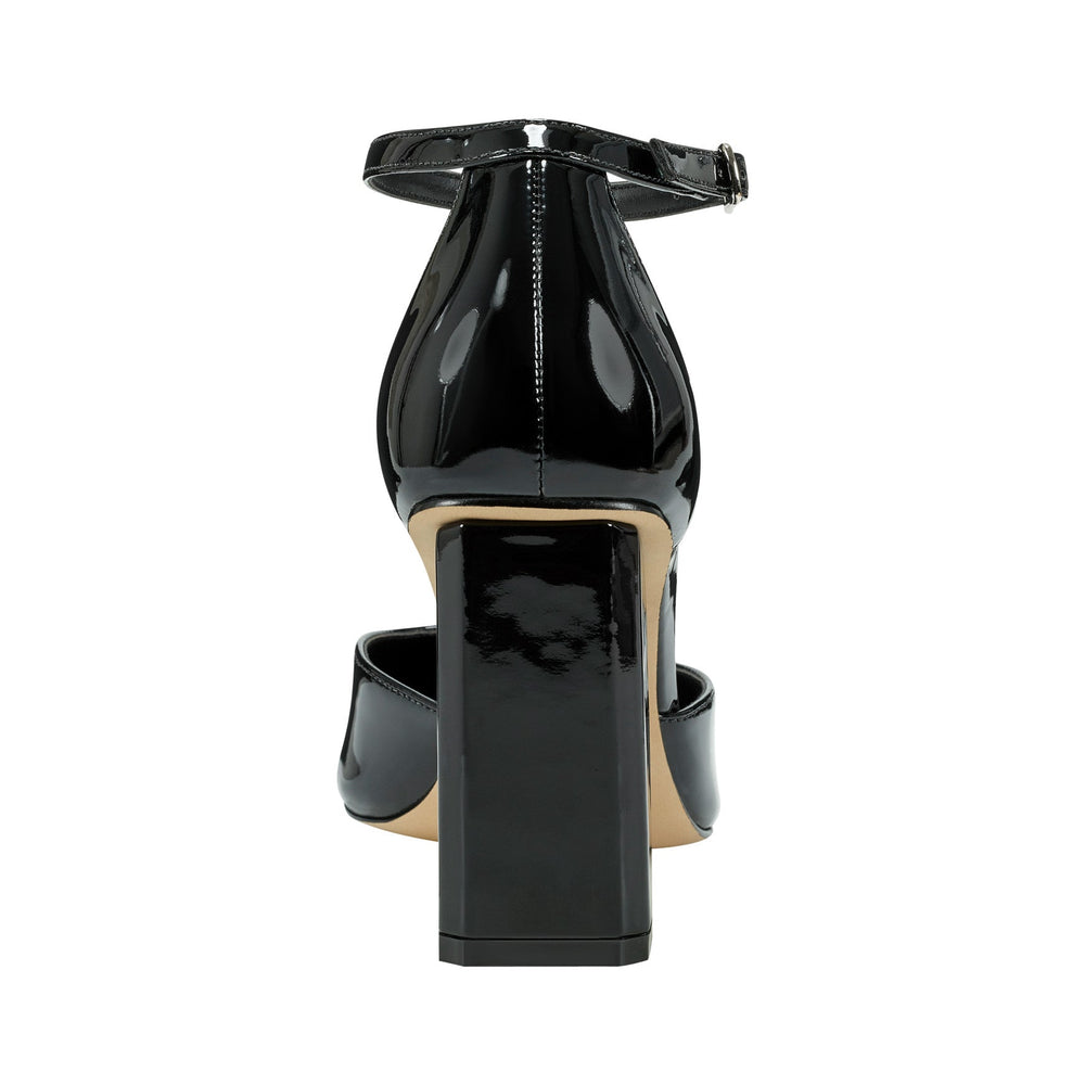 Demeter Ankle Strap Pump - Black Patent / Marc Fisher Outlet