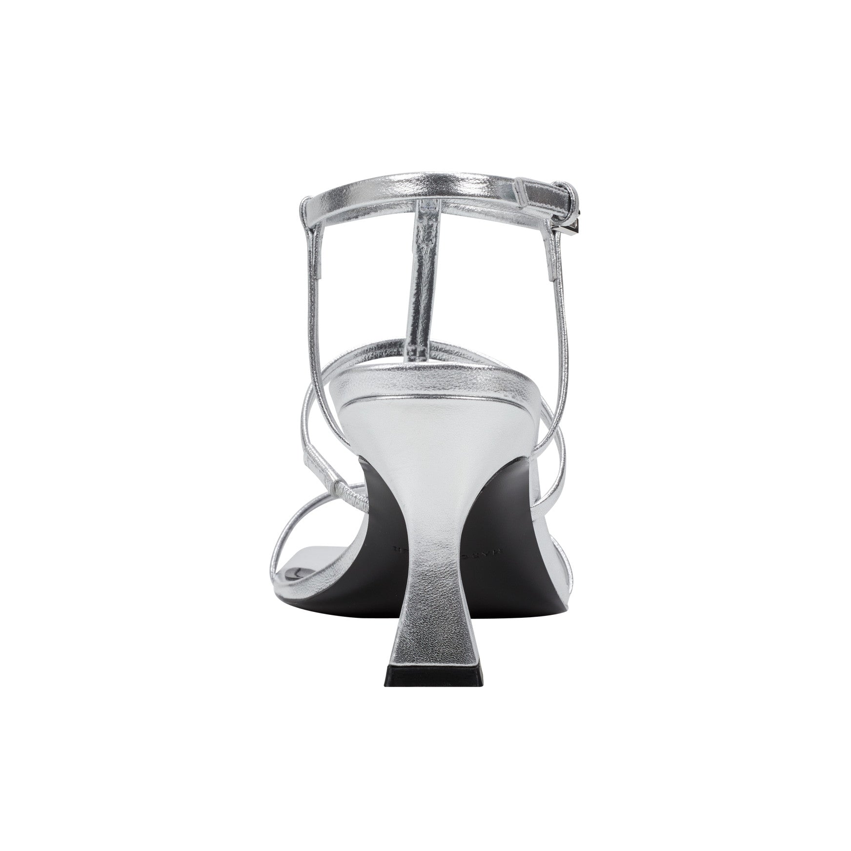 Dennie Strappy Leather Dress Sandal - Silver Leather / Marc Fisher US