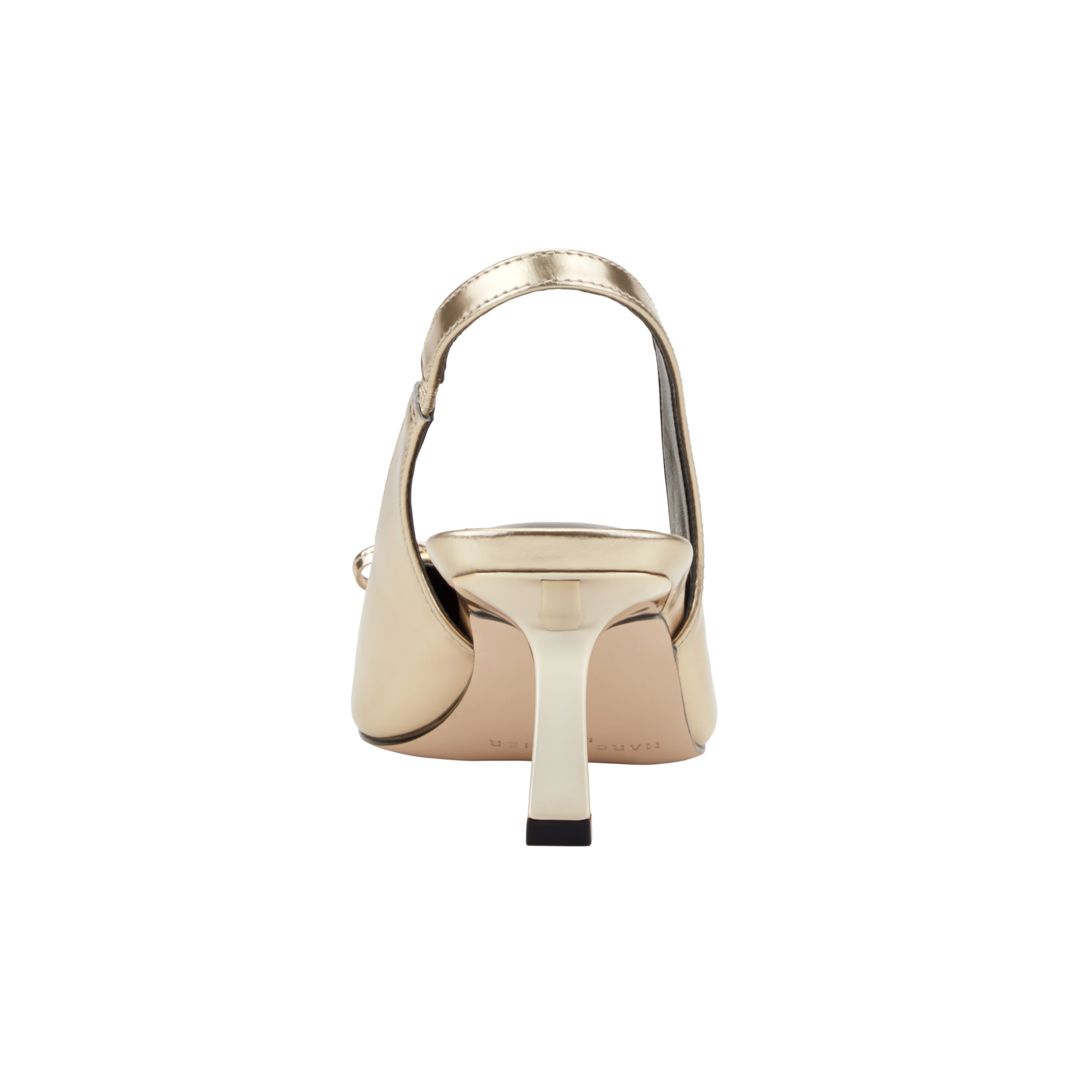 Gretel Leather Bow Slingback Pump - Gold Leather / Marc Fisher On Sale