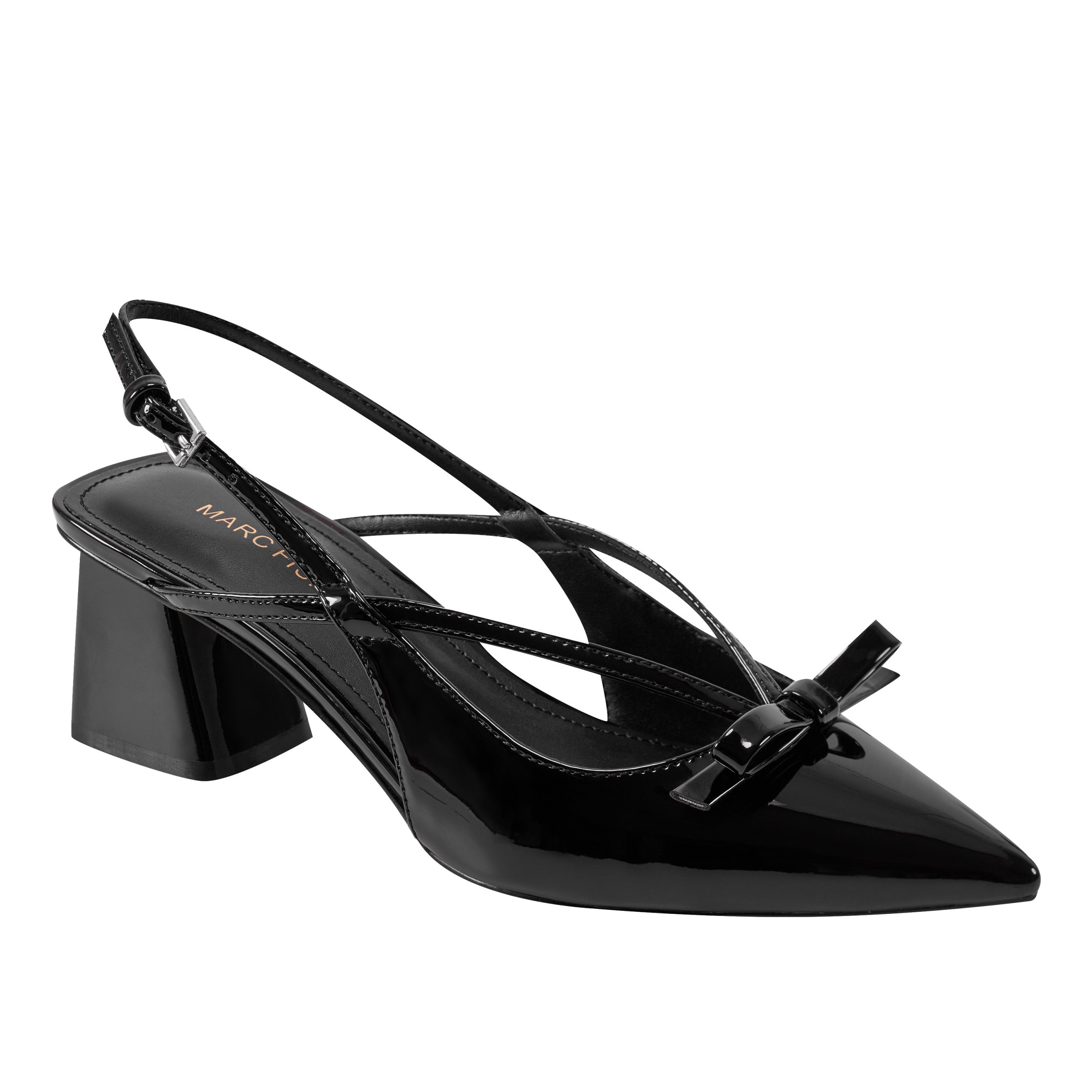Laily Bow Slingback Pump - Black Patent / Marc Fisher Online
