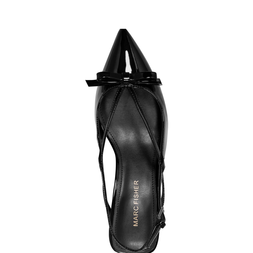 Laily Bow Slingback Pump - Black Patent / Marc Fisher Online