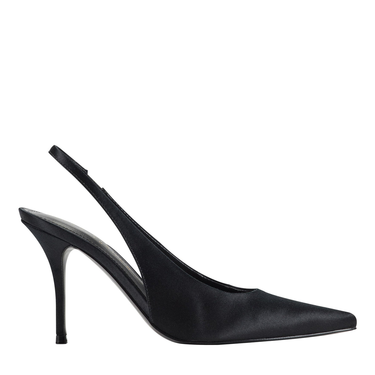 Leynne Slingback Pump - Black Satin / Marc Fisher Outlet