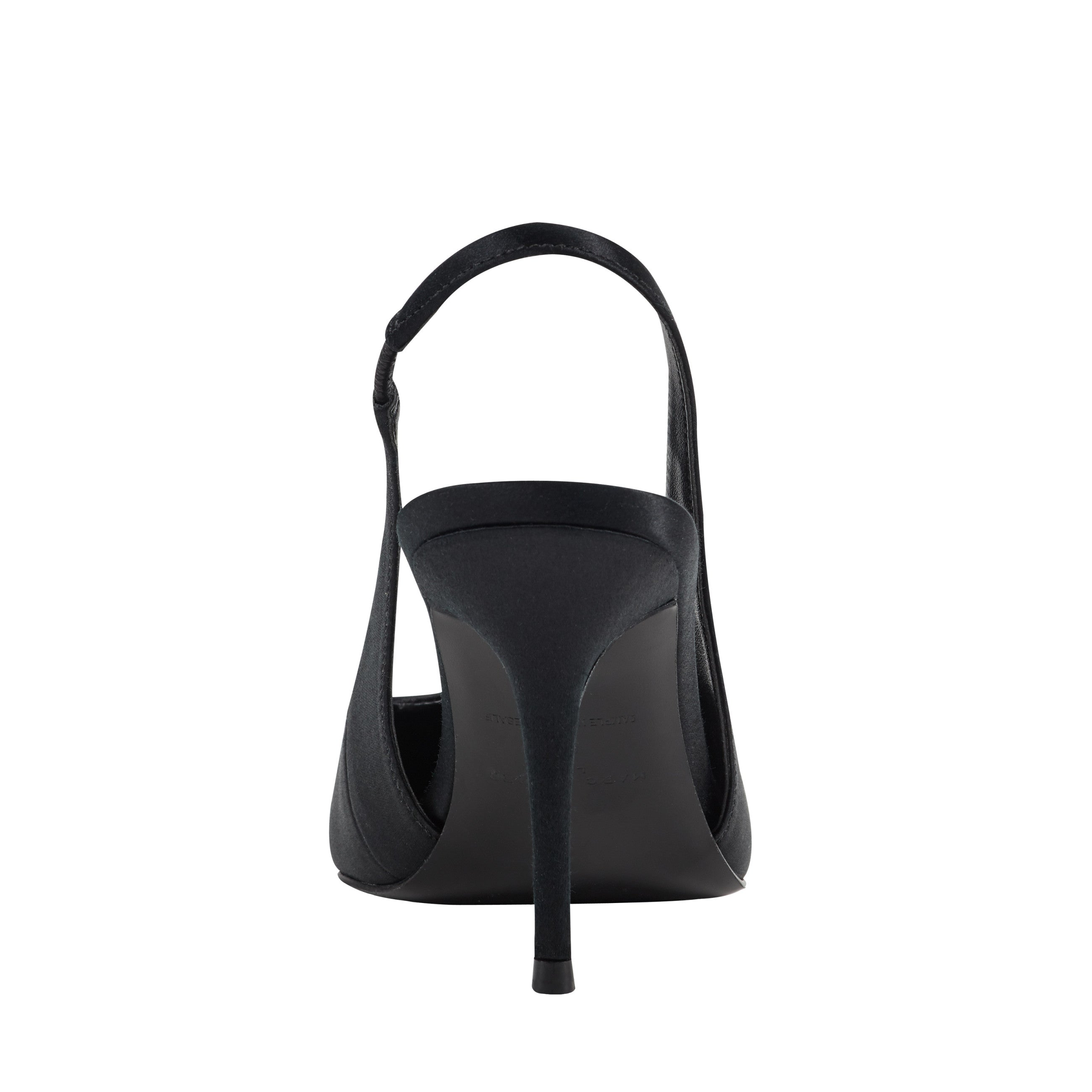 Leynne Slingback Pump - Black Satin / Marc Fisher Outlet