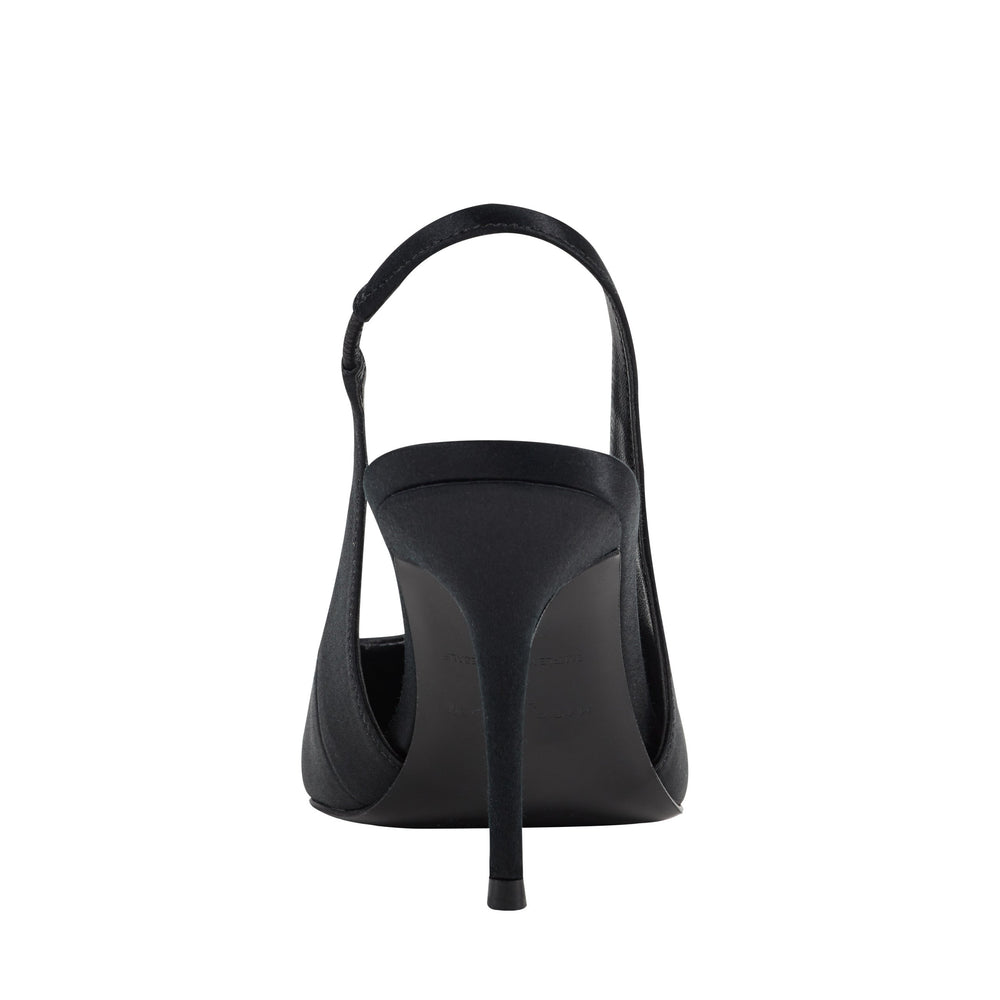 Leynne Slingback Pump - Black Satin / Marc Fisher Outlet