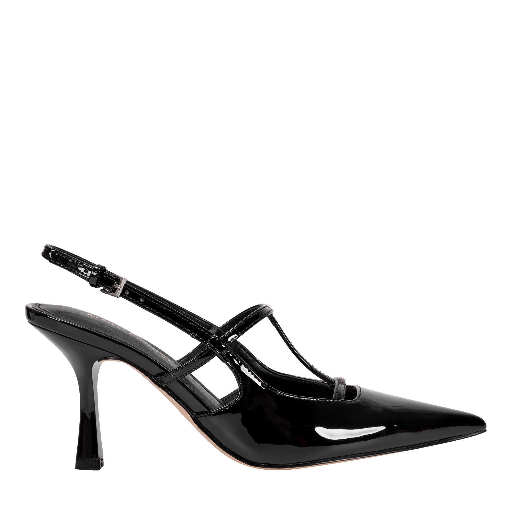 Remmi Strappy Slingback Pump - Black Patent / Marc Fisher On Sale
