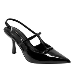 Remmi Strappy Slingback Pump - Black Patent / Marc Fisher On Sale
