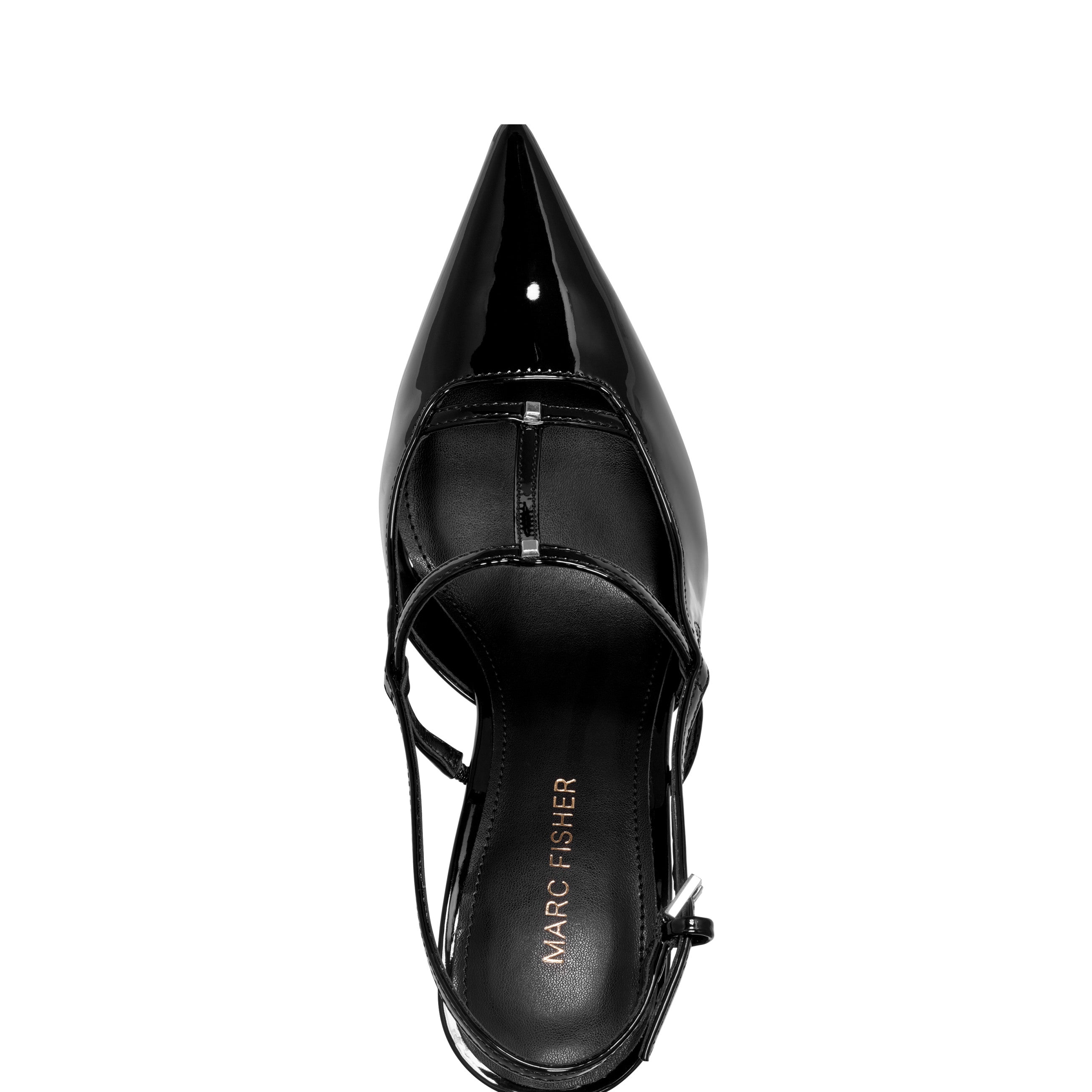 Remmi Strappy Slingback Pump - Black Patent / Marc Fisher On Sale