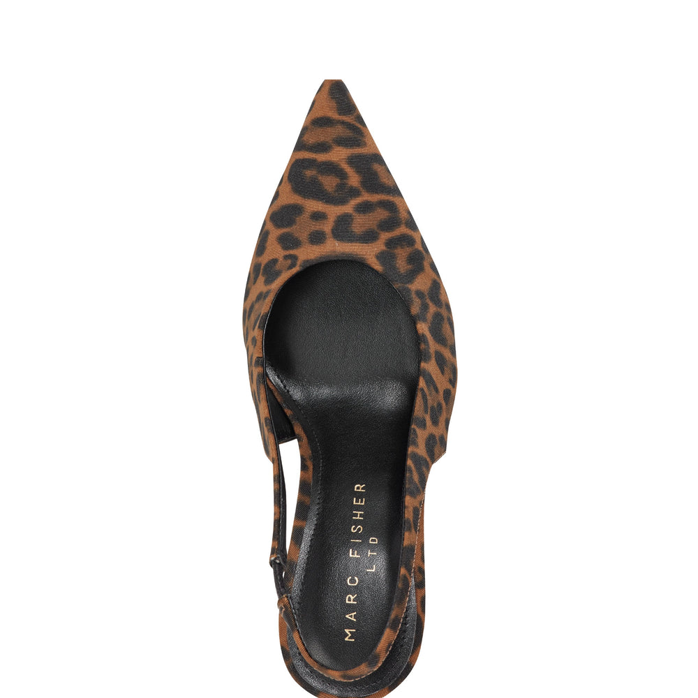 Leynne Slingback Pump - Leopard Printed Leather / Marc Fisher Discount