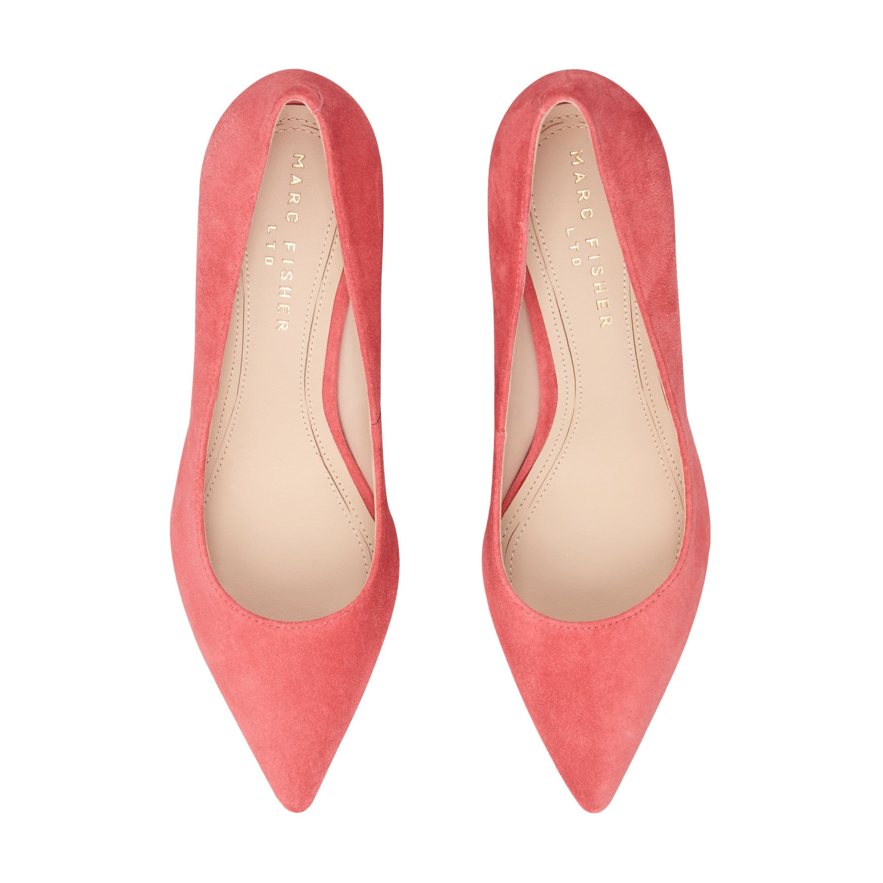 Zala Block Heel Pointy Toe Pump - Medium Pink Suede / Marc Fisher Sale