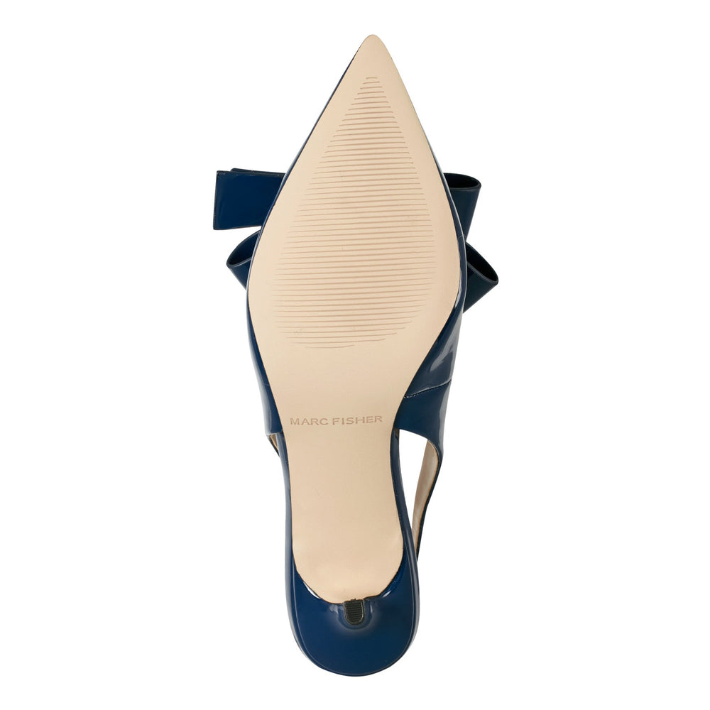 Allon Bow Slingback Pump - Navy Patent / Marc Fisher Sale