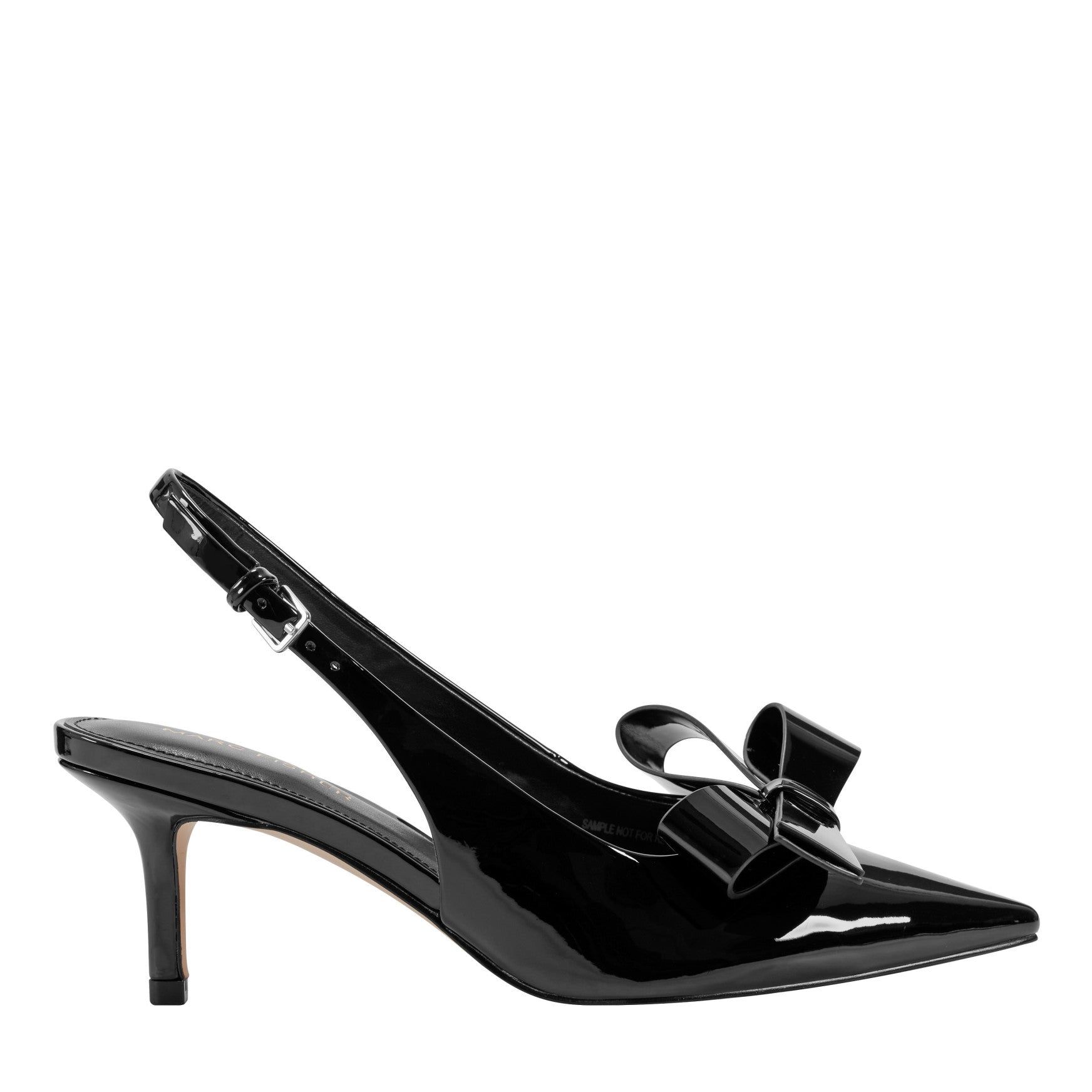 Allon Bow Slingback Pump - Black Patent / Marc Fisher Outlet