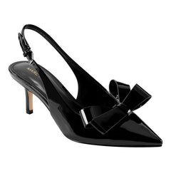 Allon Bow Slingback Pump - Black Patent / Marc Fisher Outlet