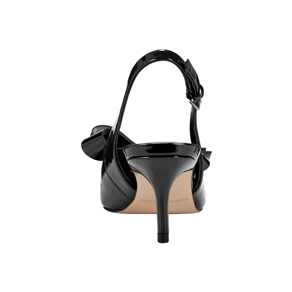 Allon Bow Slingback Pump - Black Patent / Marc Fisher Outlet