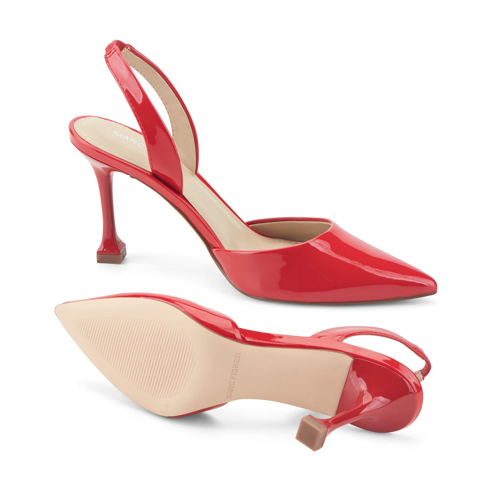 Hadya Slingback Pump - Medium Red Patent / Marc Fisher On Sale