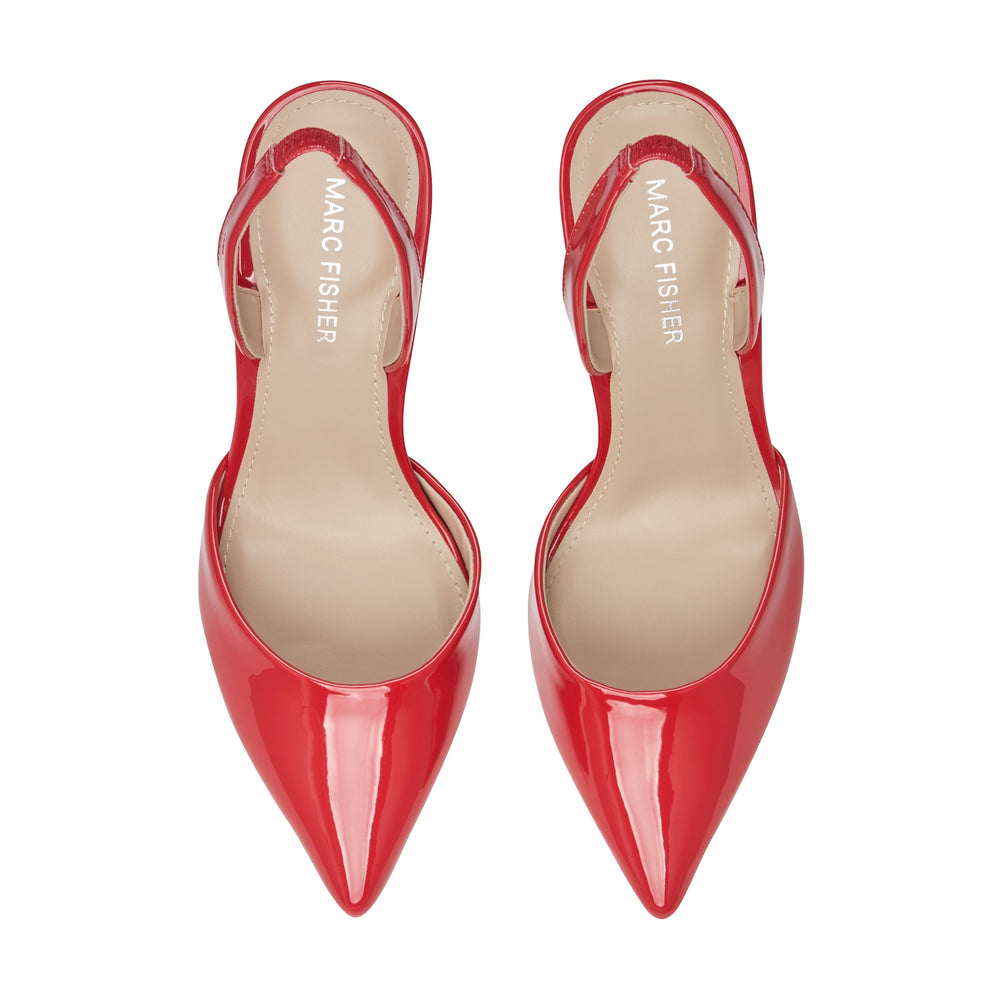 Hadya Slingback Pump - Medium Red Patent / Marc Fisher On Sale