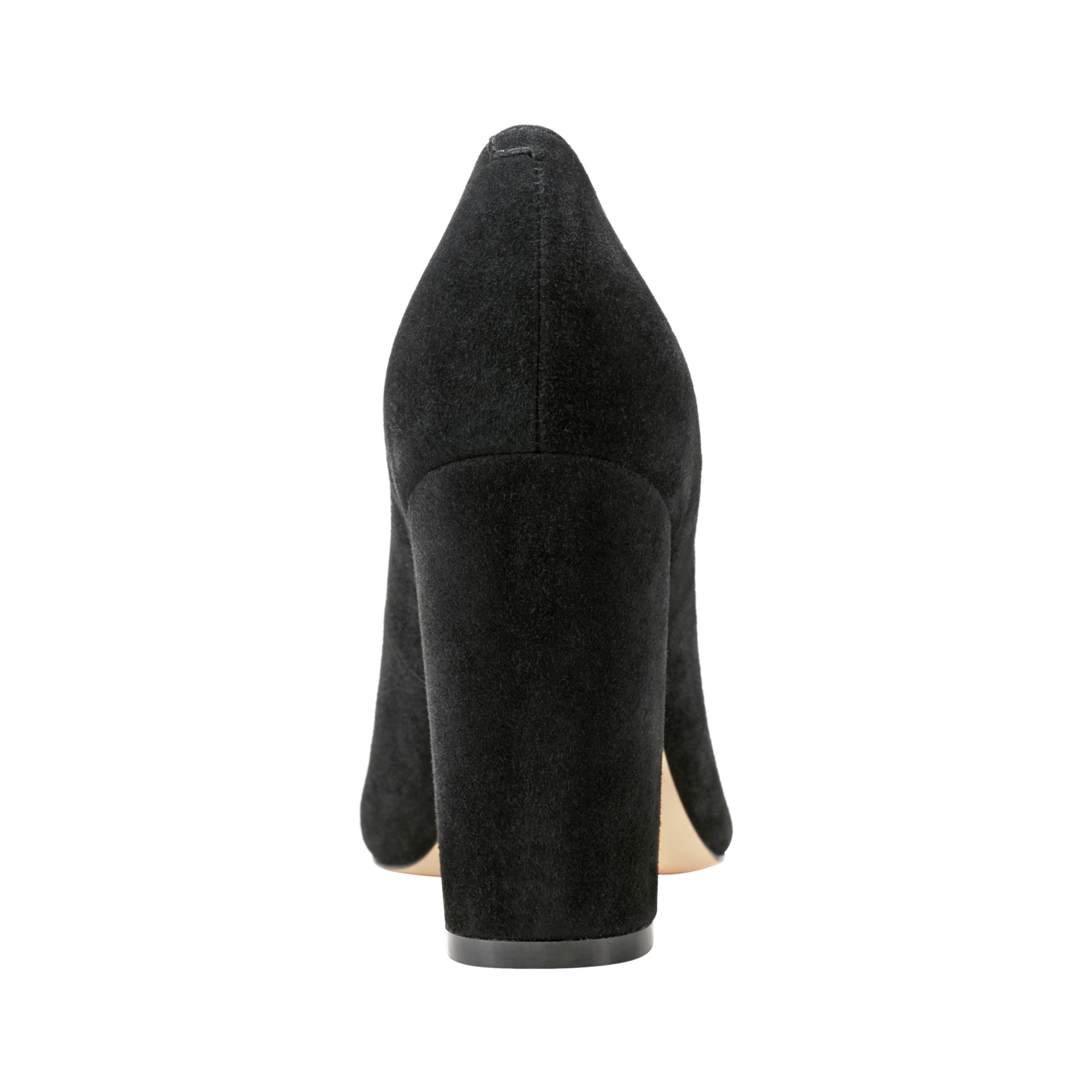 Abilene Leather Block Heel Pointy Toe Pump - Black Suede / Marc Fisher Sale