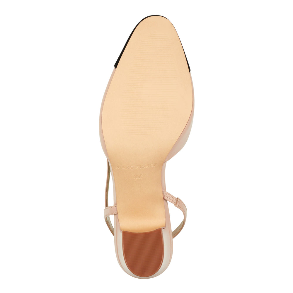 Laynie Block Heel Pump - Natural / Marc Fisher Outlet