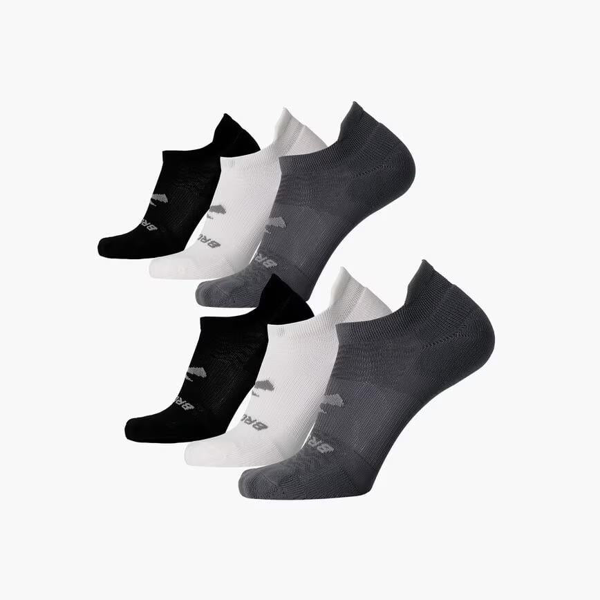 Brooks Running Run-In No Show Sock 6-Packs | Running Apparel & Gear