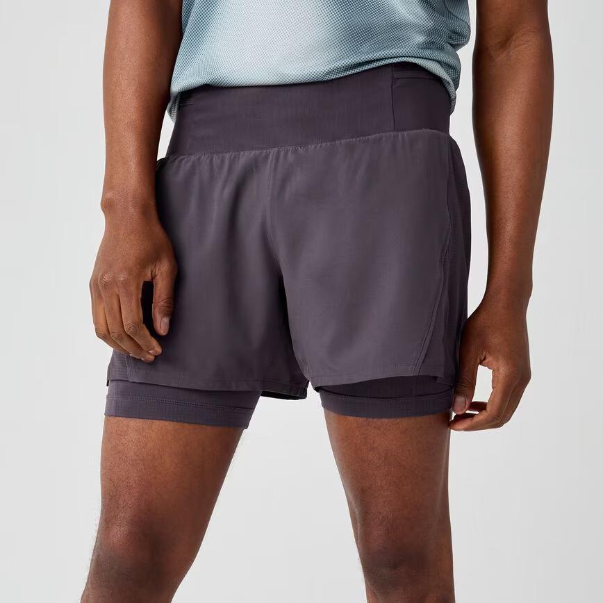 Brooks Running Men's High Point 5" 2-in-1 Short 2.0 | Trail Performance Gear