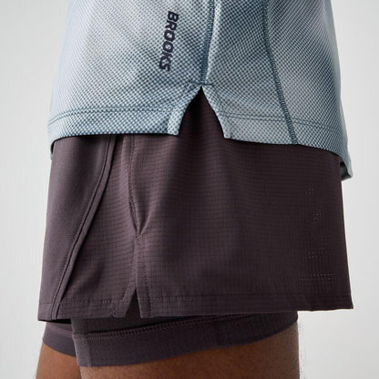 Brooks Running Men's Dash Short Sleeve Printed Shirt